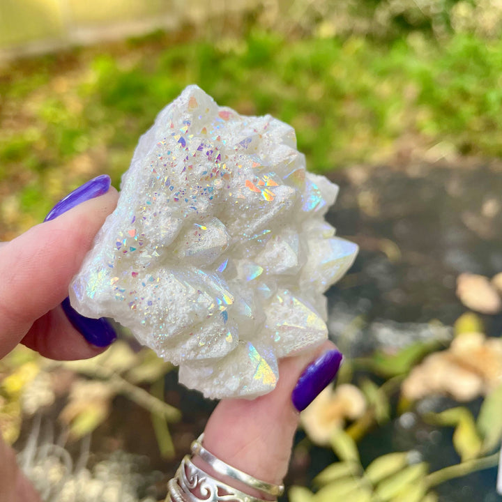 Olivenorma Angel Aura Quartz Crystal Cluster Gemstone Decoration - image 4