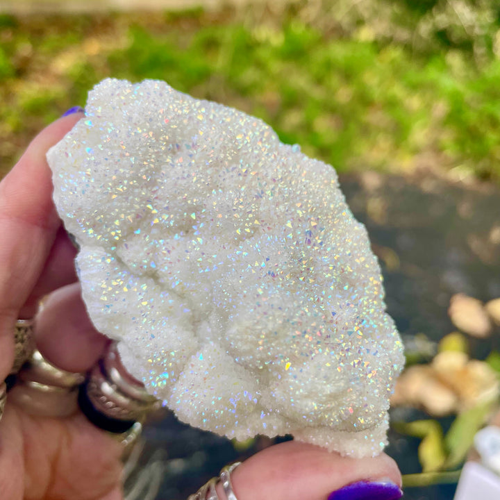 Olivenorma Angel Aura Quartz Crystal Cluster Gemstone Decoration - image 5
