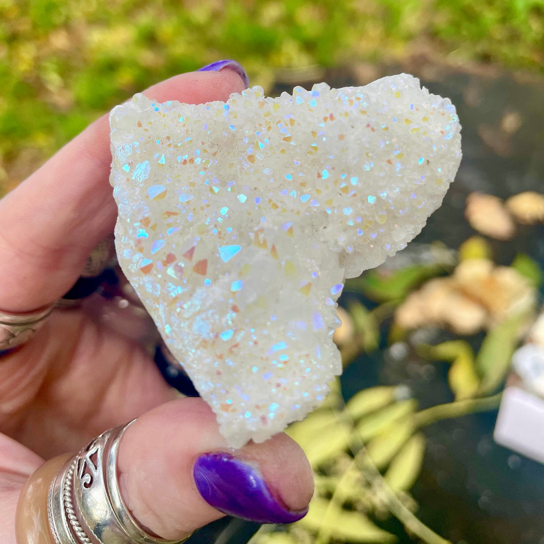 Olivenorma Angel Aura Quartz Crystal Cluster Gemstone Decoration - image 7
