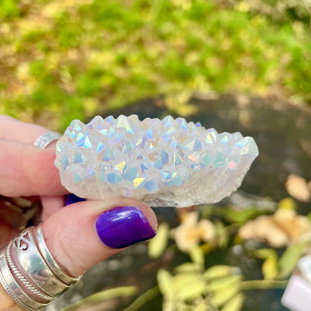 Olivenorma Angel Aura Quartz Crystal Cluster Gemstone Decoration - image 8