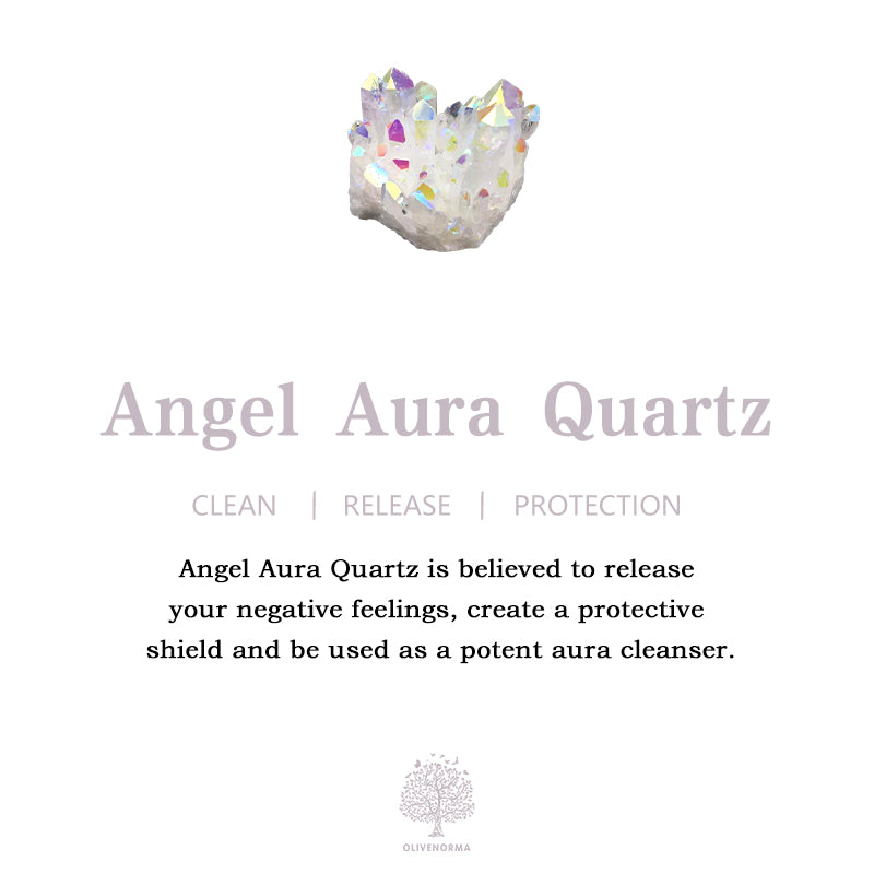 Olivenorma Angel Aura Quartz Crystal Cluster Gemstone Decoration - image 15