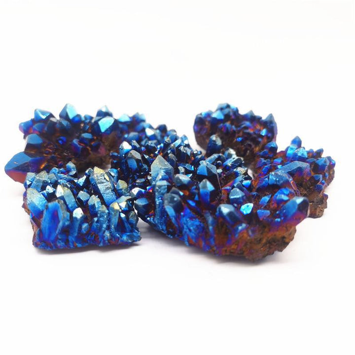 Olivenorma Natural Titanium Aura Quartz Crystal Cluster Gemstone Decoration - image 12