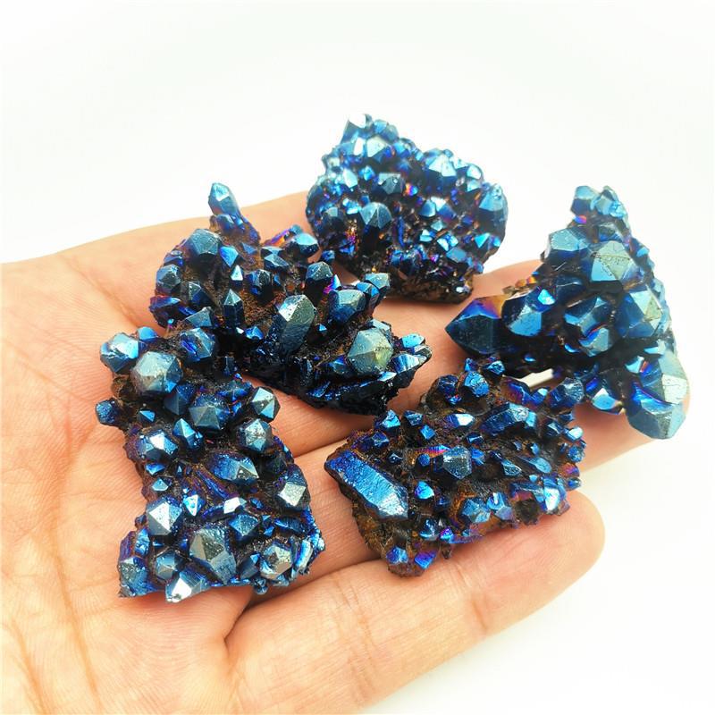 Olivenorma Natural Titanium Aura Quartz Crystal Cluster Gemstone Decoration - image 14