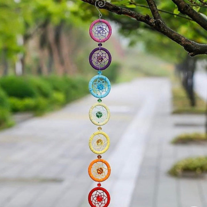 Olivenorma Chakra Dream Catcher Rainbow Yoga Wall Ornament - Chakra - image 0
