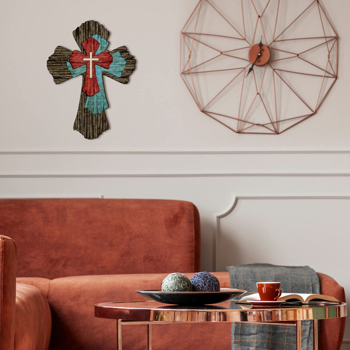 Olivenorma Farmhouse Wooden Hanging Cross Wall Decor - image 3