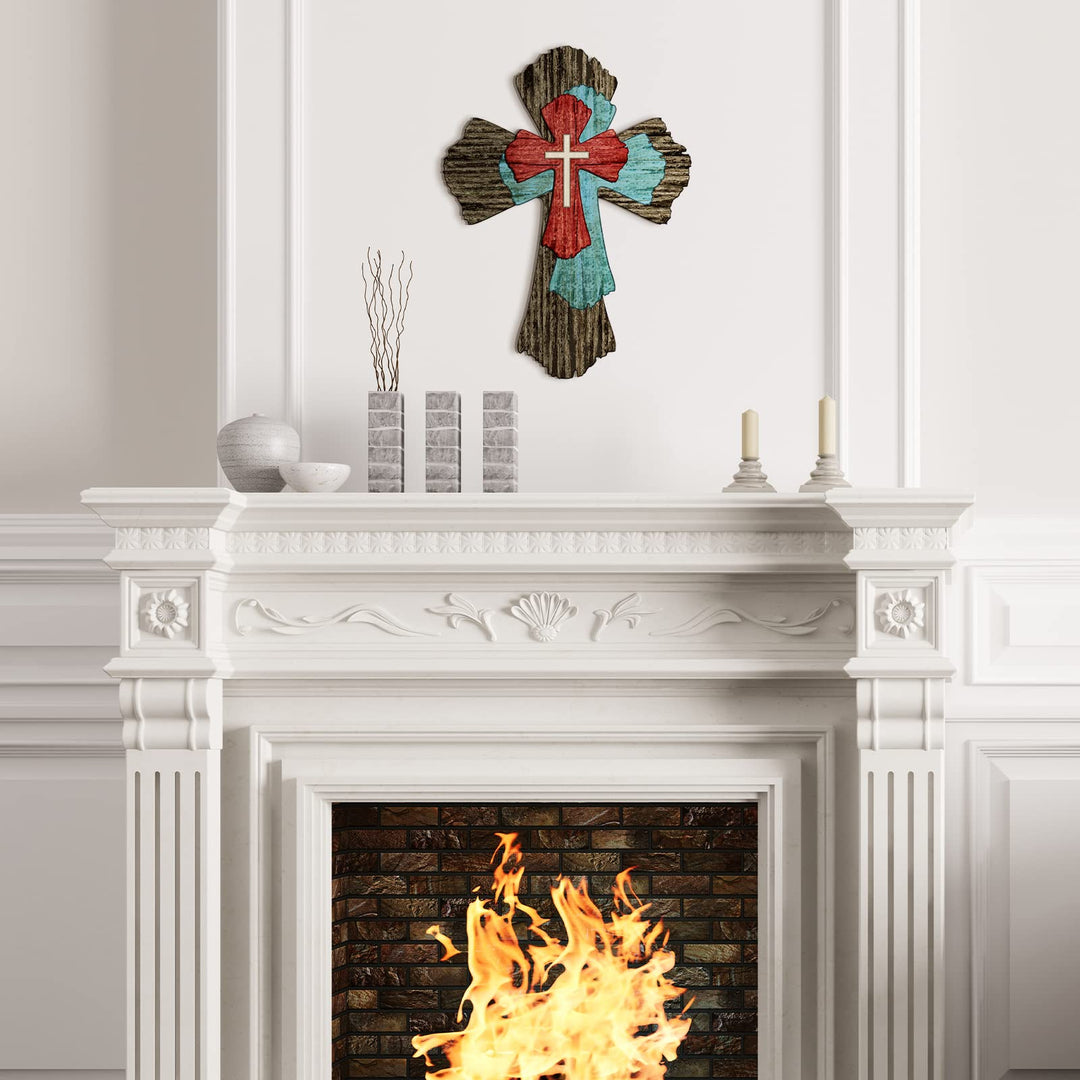 Olivenorma Farmhouse Wooden Hanging Cross Wall Decor - image 2