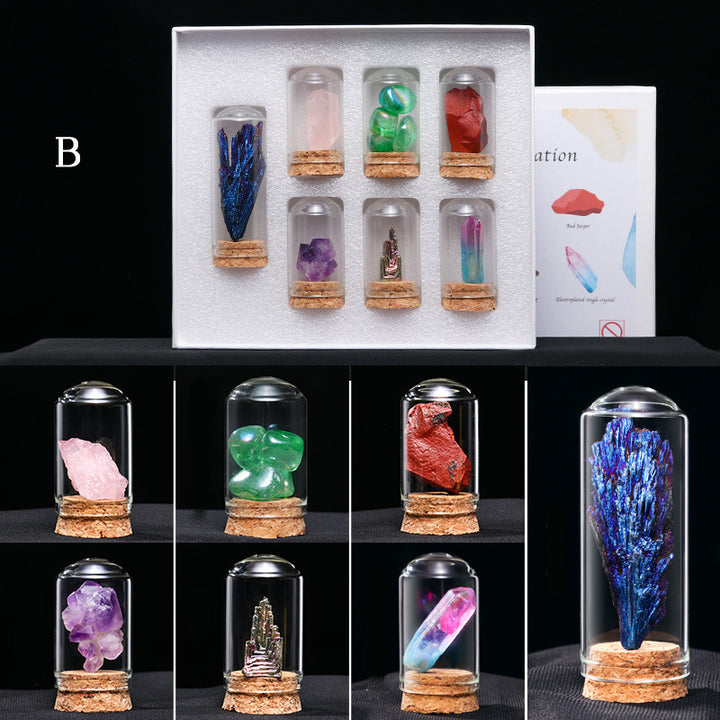 Olivenorma Natural Crystal Ore Specimen Ornaments Decoration - 7-Piece Set B - image 0