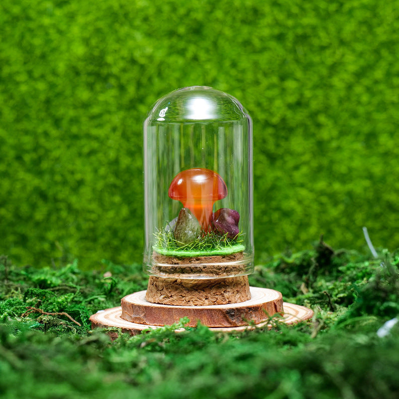 Olivenorma Natural Crystal Ore Specimen Ornaments Decoration - Small Mushroom & Red Agate - image 46