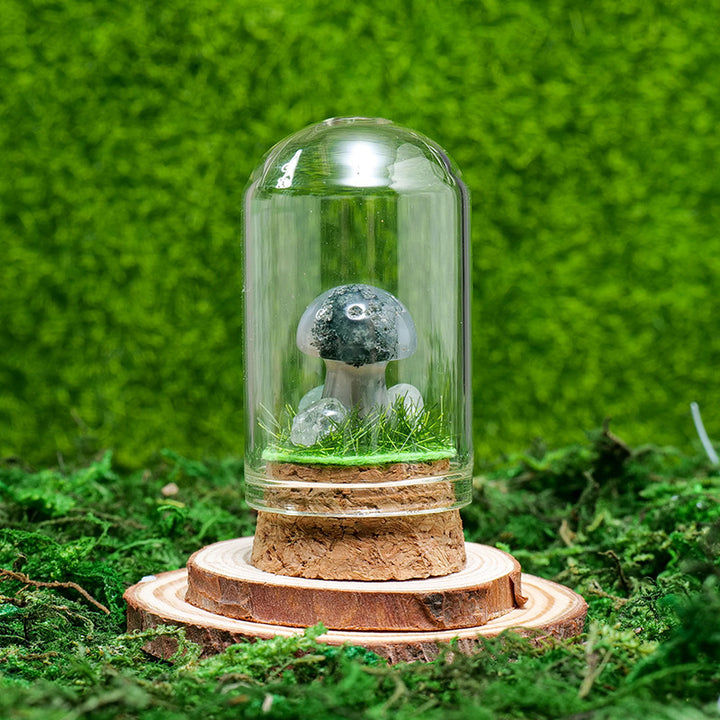 Olivenorma Natural Crystal Ore Specimen Ornaments Decoration - Small Mushroom & Moss Agate - image 55