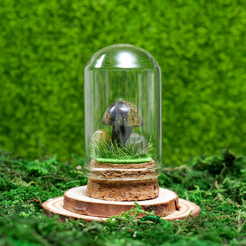 Olivenorma Natural Crystal Ore Specimen Ornaments Decoration - Small Mushroom & Dragon Blood Stone - image 59