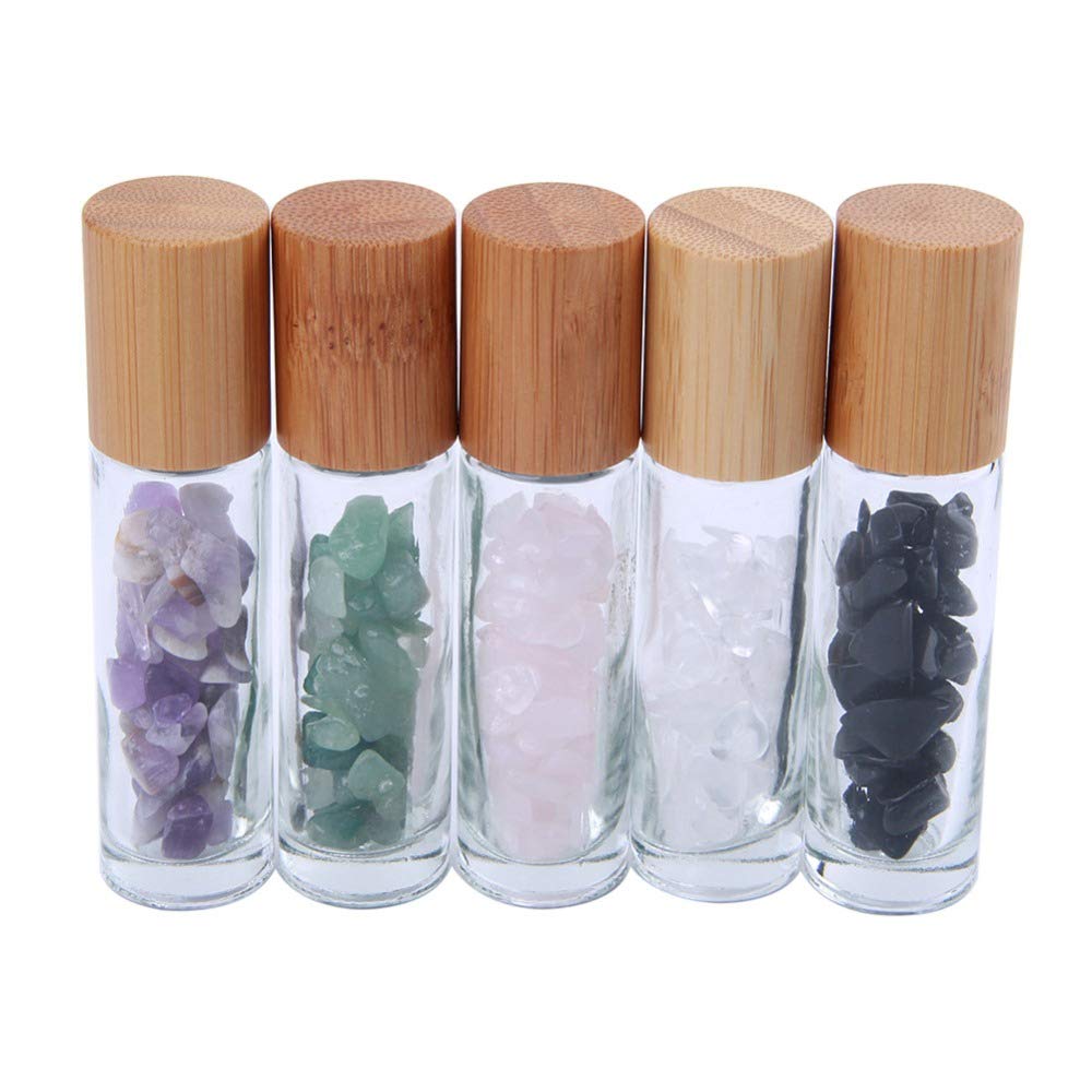 Olivenorma 10ml Gemstone Roller Bottle Healing Crystal Decoration - image 0