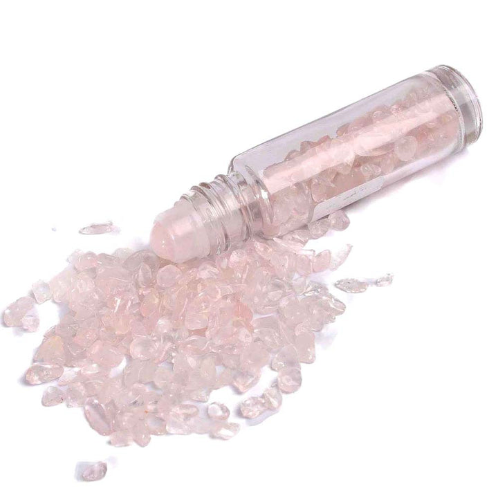 Olivenorma 10ml Gemstone Roller Bottle Healing Crystal Decoration - Rose Quartz - image 3