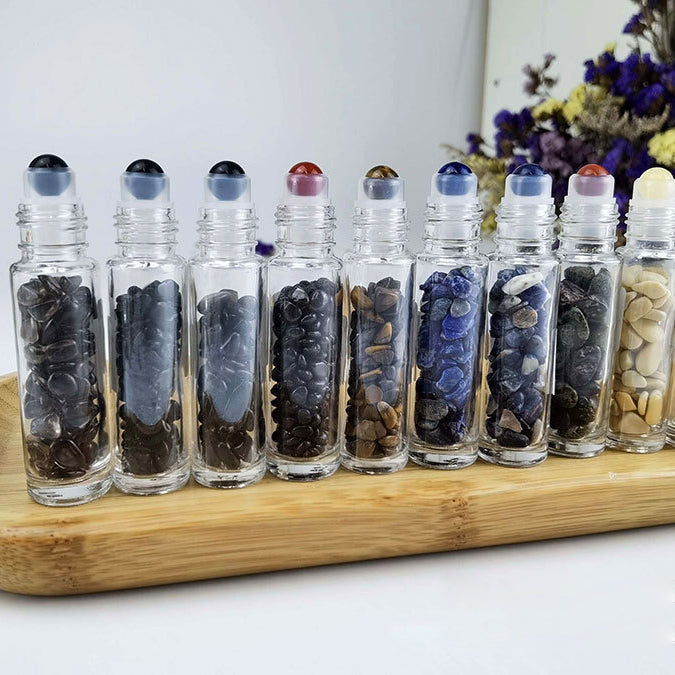 Olivenorma 10ml Gemstone Roller Bottle Healing Crystal Decoration - image 43