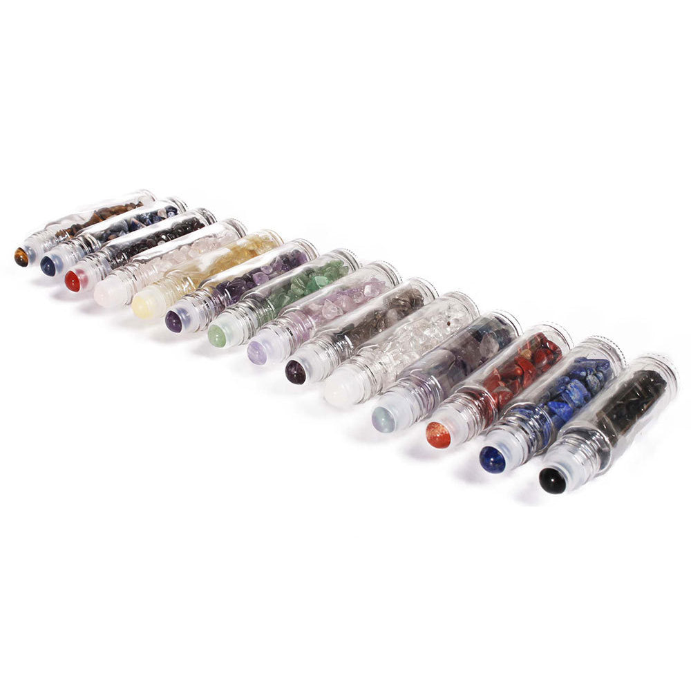 Olivenorma 10ml Gemstone Roller Bottle Healing Crystal Decoration - image 40