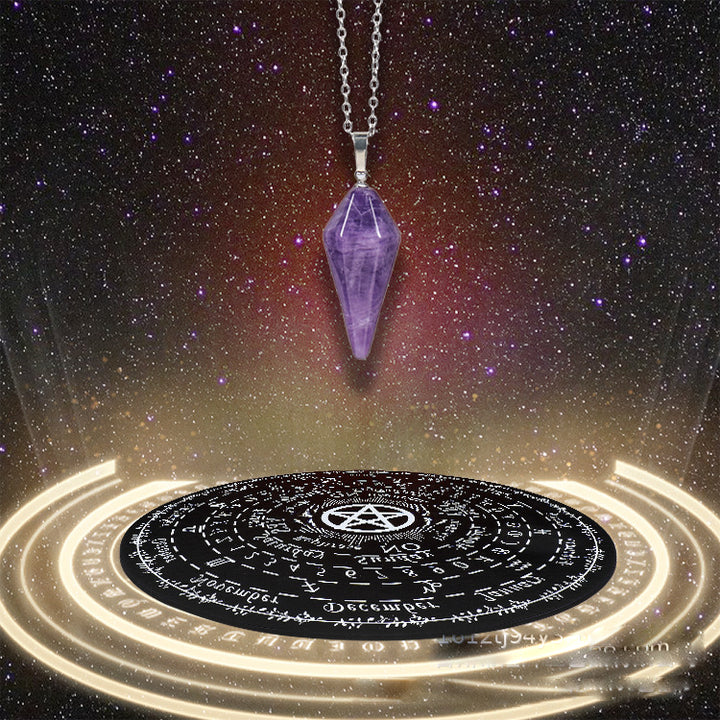 Olivenorma Round Wooden Carved Seven Star Array Energy Plate Decoration - image 21