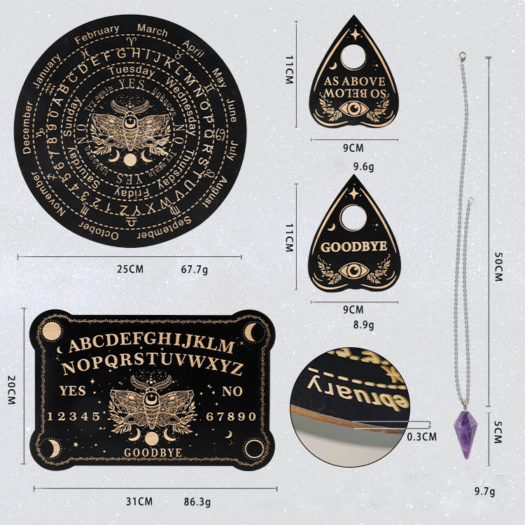 Olivenorma Round Wooden Carved Seven Star Array Energy Plate Decoration - image 20