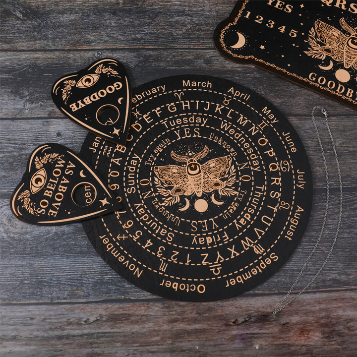 Olivenorma Round Wooden Carved Seven Star Array Energy Plate Decoration - image 23