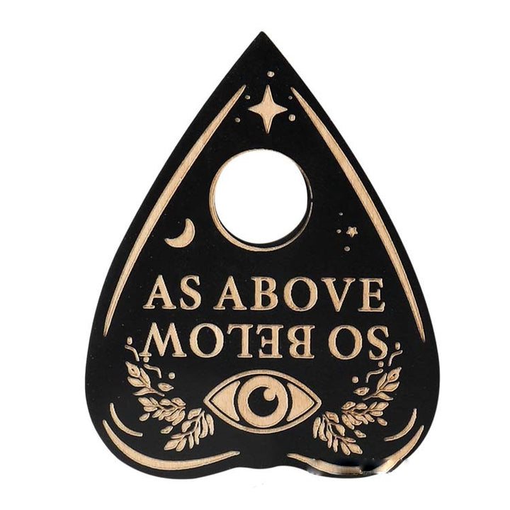 Olivenorma Round Wooden Carved Seven Star Array Energy Plate Decoration - Yellow As Above So Below - image 6