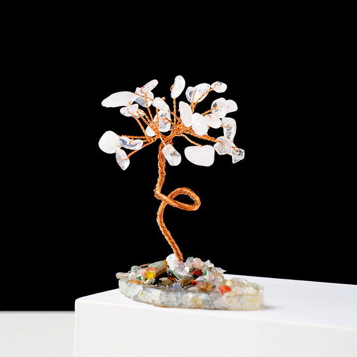 Olivenorma 1pc Money Tree Copper Wire Wrapped Feng Shui Tree - Clear Crystal - image 3