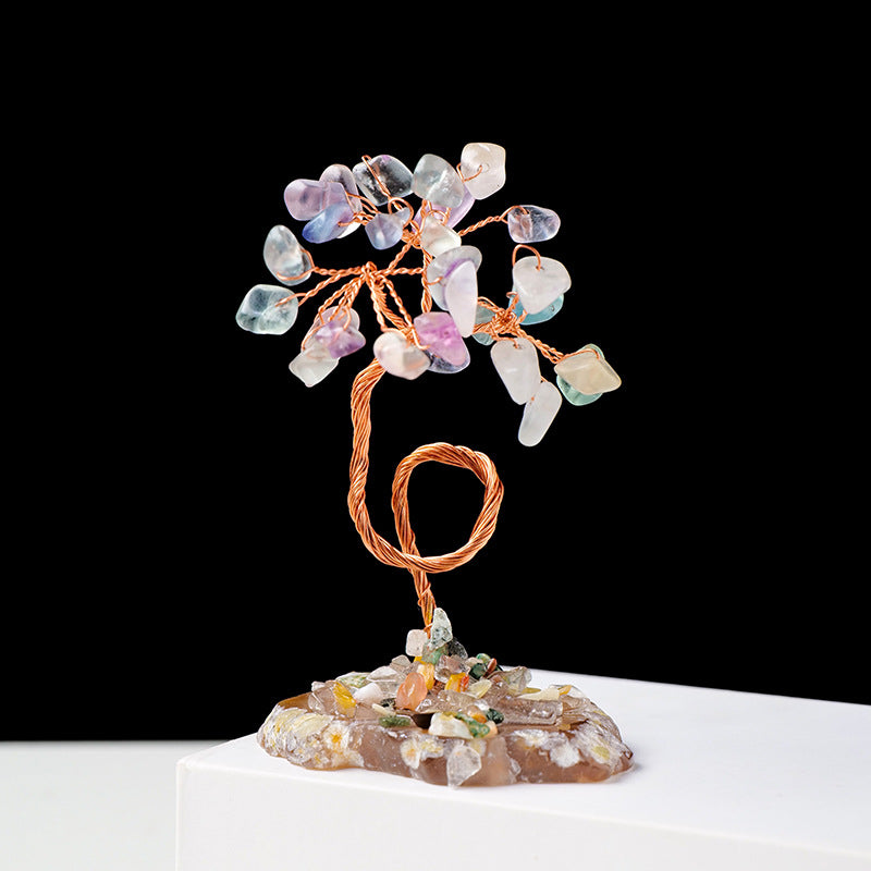 Olivenorma 1pc Money Tree Copper Wire Wrapped Feng Shui Tree - Rainbow Fluorite - image 7