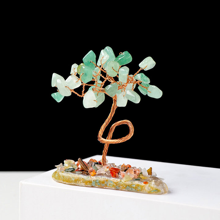 Olivenorma 1pc Money Tree Copper Wire Wrapped Feng Shui Tree - Green Aventurine - image 5