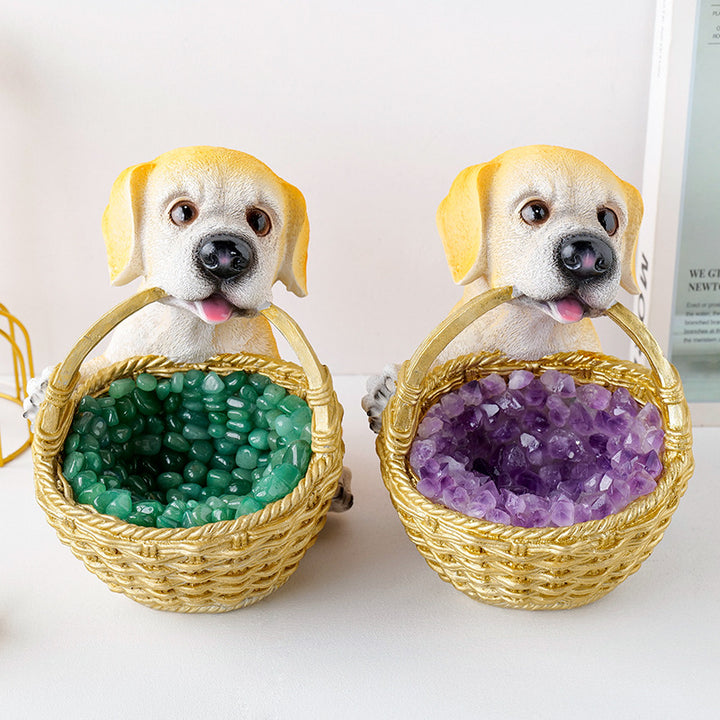 Olivenorma Natural Crystal Gravel Dog Shaped Night Crystal Lamp - image 14