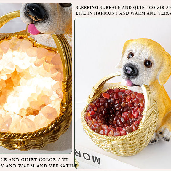 Olivenorma Natural Crystal Gravel Dog Shaped Night Crystal Lamp - image 13