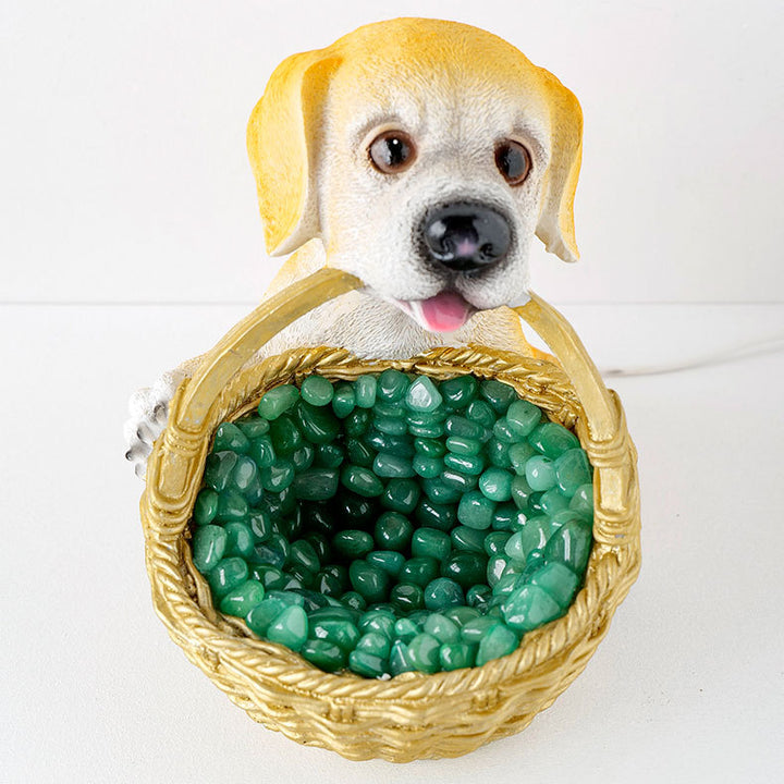 Olivenorma Natural Crystal Gravel Dog Shaped Night Crystal Lamp - image 4