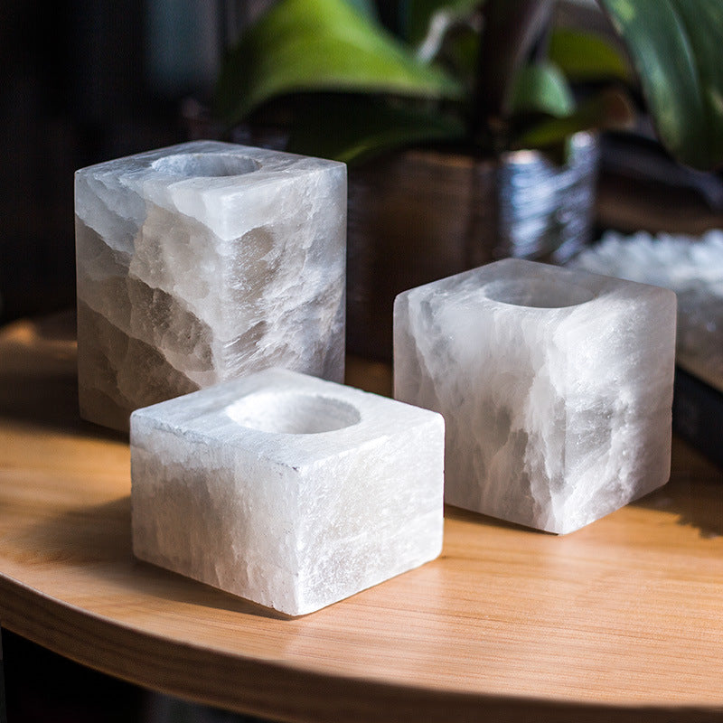 Olivenorma Sugar Cube Gypsum Mineral Candle Holder - image 4