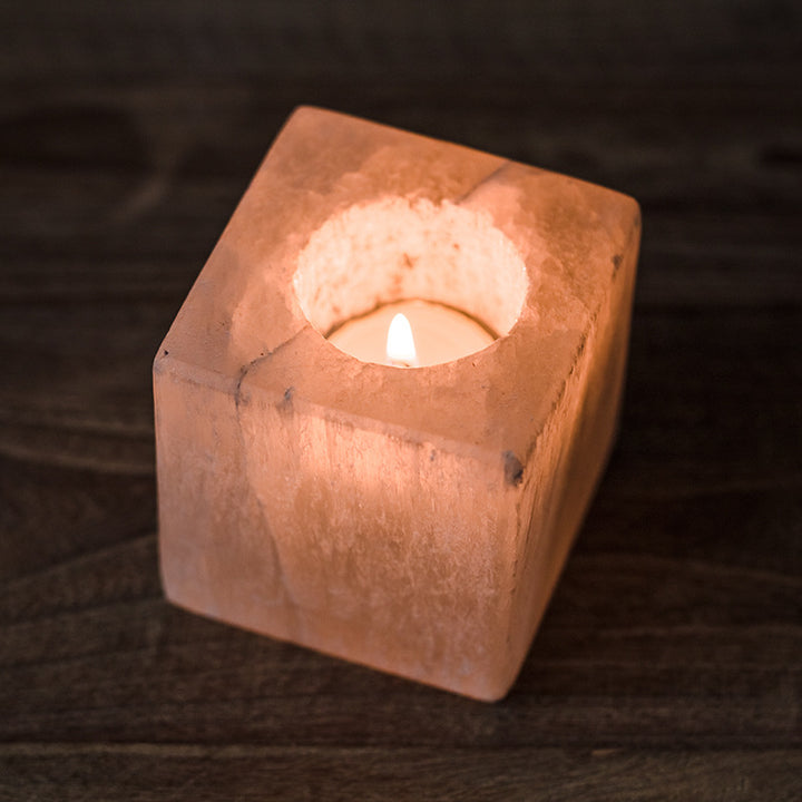 Olivenorma Sugar Cube Gypsum Mineral Candle Holder - 7.5*7.5*7.5cm - image 2