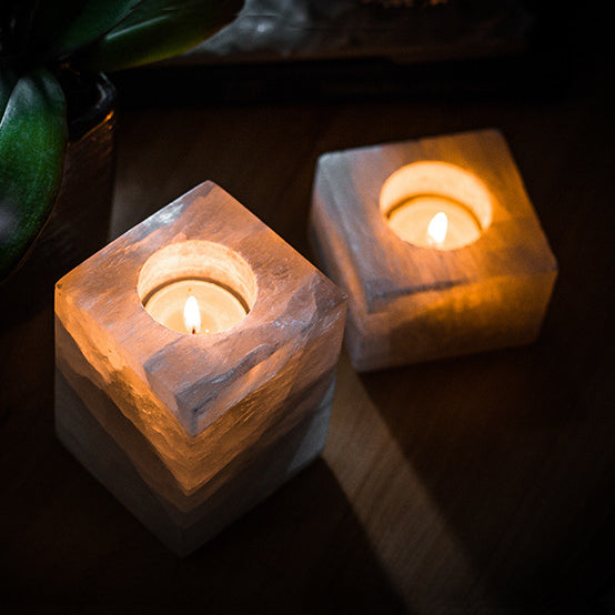 Olivenorma Sugar Cube Gypsum Mineral Candle Holder - image 5
