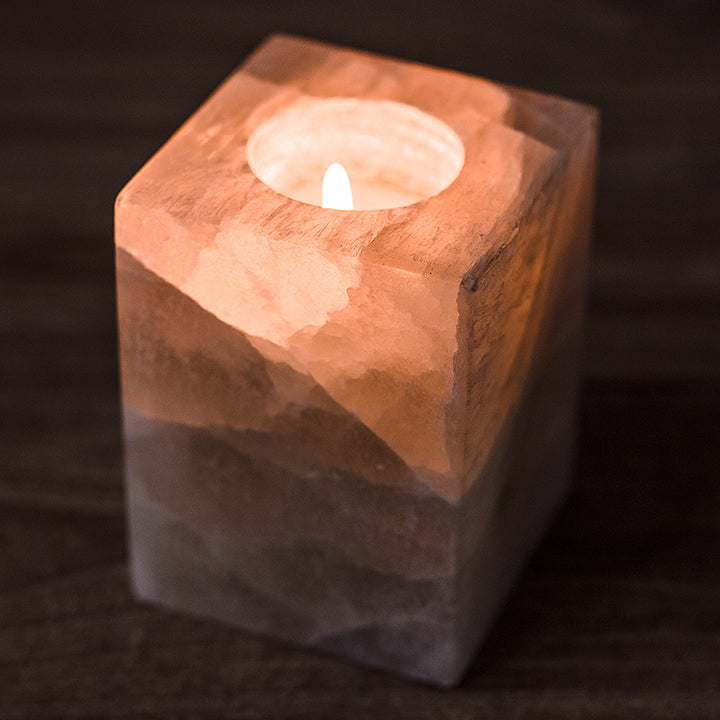 Olivenorma Sugar Cube Gypsum Mineral Candle Holder - 7.5*7.5*10cm - image 3