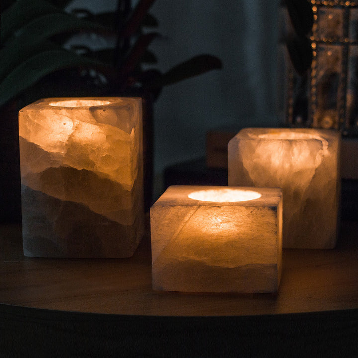 Olivenorma Sugar Cube Gypsum Mineral Candle Holder - image 0