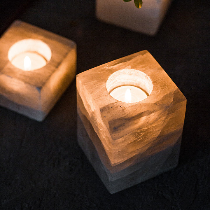 Olivenorma Sugar Cube Gypsum Mineral Candle Holder - image 7