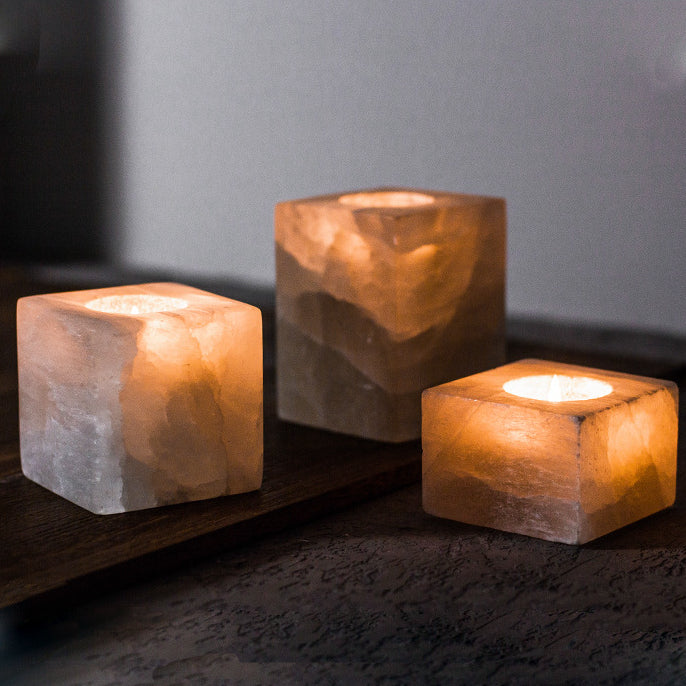 Olivenorma Sugar Cube Gypsum Mineral Candle Holder - image 10