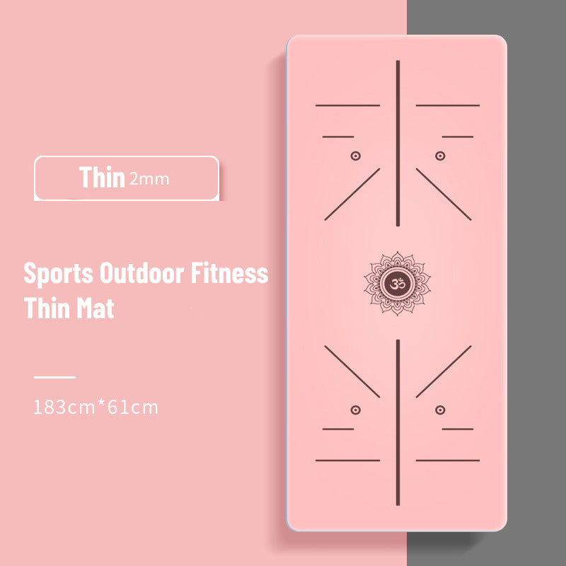 Olivenorma Foldable And Portable Non-slip Om Lotus Yoga Mat - Pink Om & Lotus - image 5