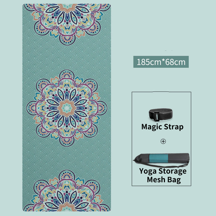 Olivenorma Environmentally Friendly Tpe Mandala Print 8mm Yoga Mat - Green - image 3