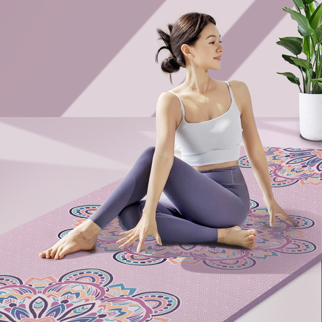 Olivenorma Environmentally Friendly Tpe Mandala Print 8mm Yoga Mat - image 13