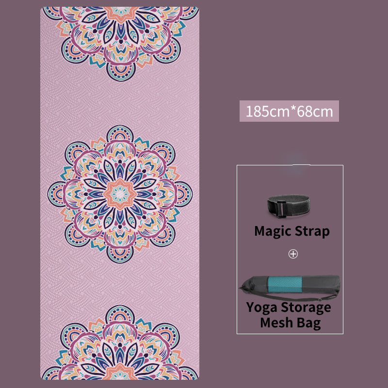 Olivenorma Environmentally Friendly Tpe Mandala Print 8mm Yoga Mat - Purple - image 1