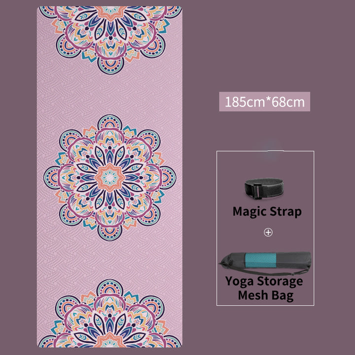 Olivenorma Environmentally Friendly Tpe Mandala Print 8mm Yoga Mat - Purple - image 1