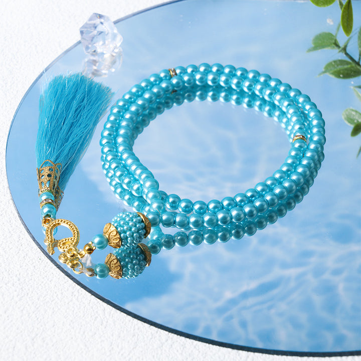 Olivenorma 6mm 99 Acrylic Beads Tasbih Rosary Bracelet - Blue - image 4
