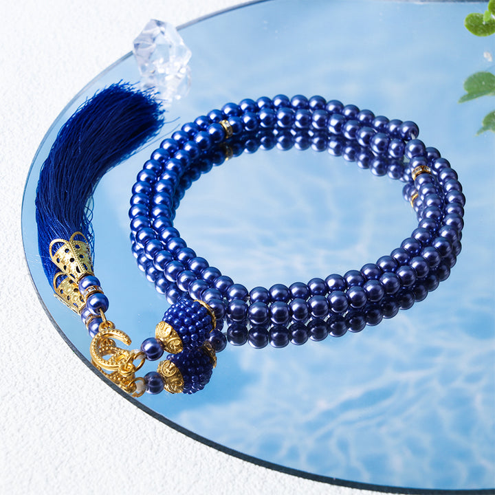 Olivenorma 6mm 99 Acrylic Beads Tasbih Rosary Bracelet - Royal Blue - image 13