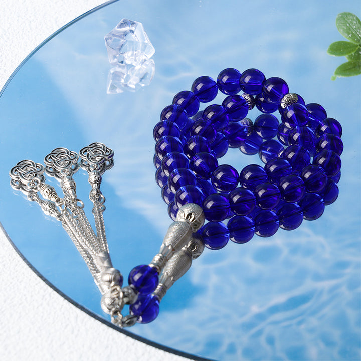 Olivenorma 10mm 33 Porcelain Glass Rosary Bracelet - Blue - image 1