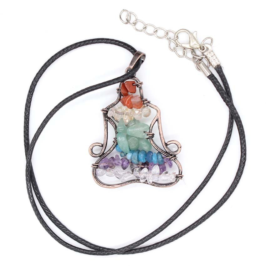 Olivenorma Chakra Crystal Pendant Yoga Meditation Wire Wrapped Neckalce - image 10