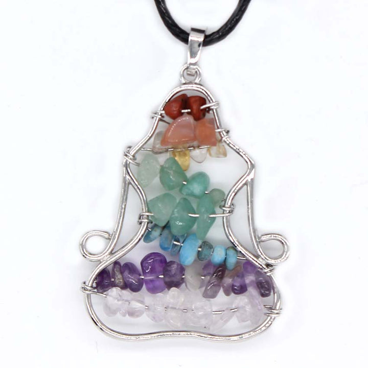 Olivenorma Chakra Crystal Pendant Yoga Meditation Wire Wrapped Neckalce - image 8