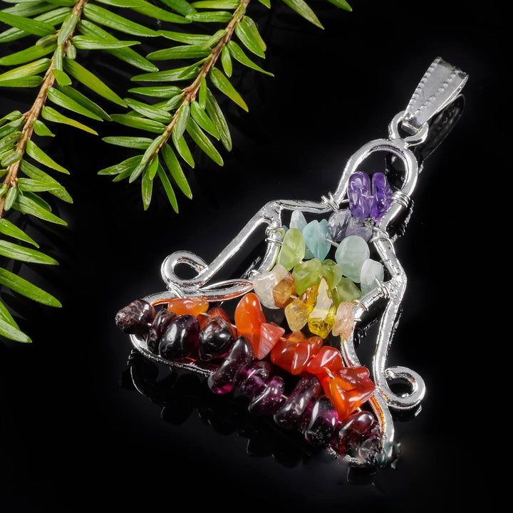 Olivenorma Chakra Crystal Pendant Yoga Meditation Wire Wrapped Neckalce - image 6