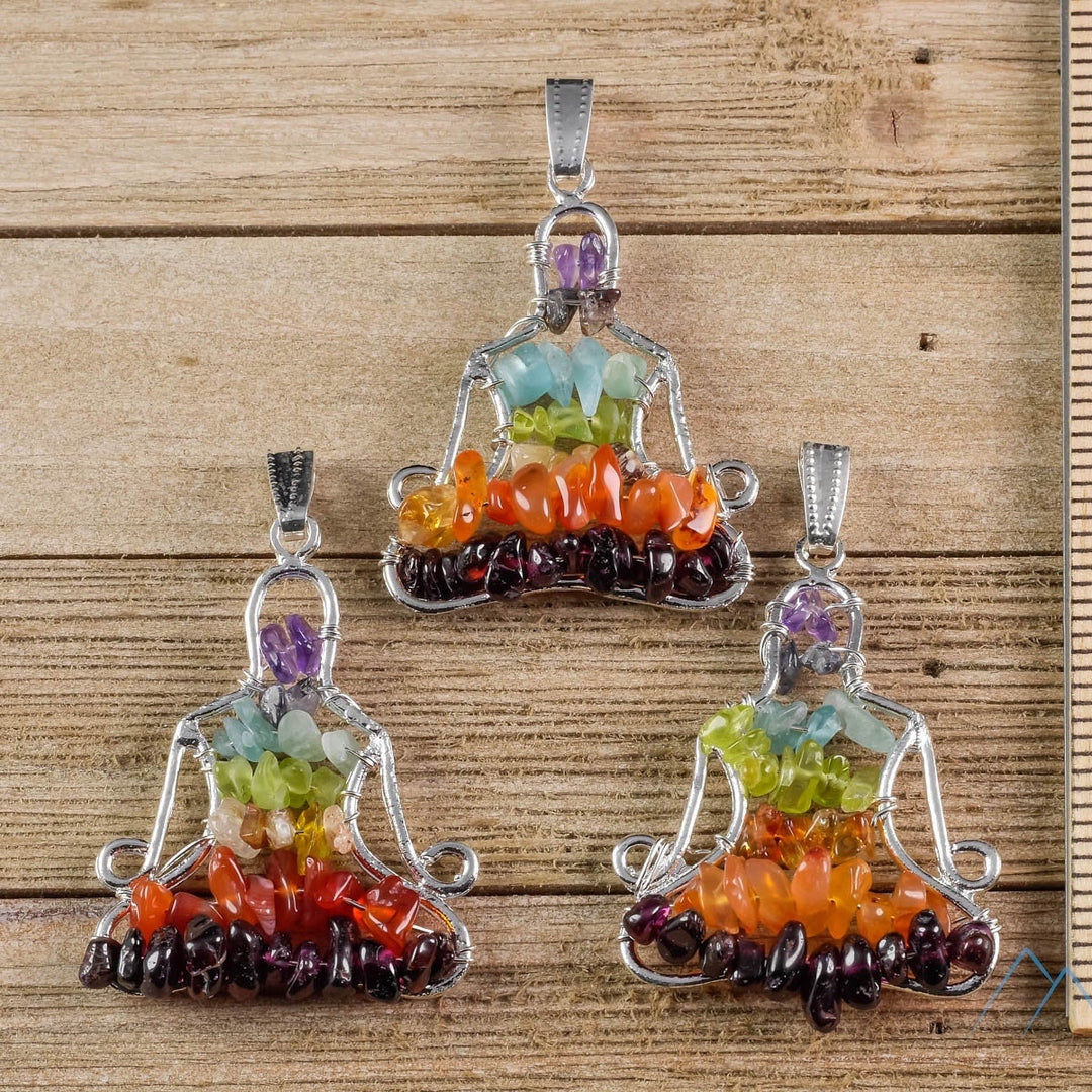 Olivenorma Chakra Crystal Pendant Yoga Meditation Wire Wrapped Neckalce - image 3