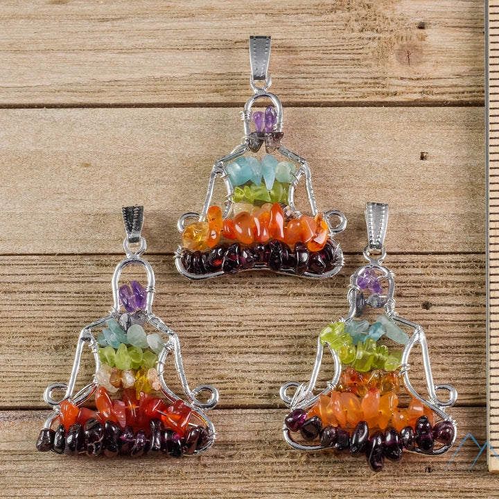 Olivenorma Chakra Crystal Pendant Yoga Meditation Wire Wrapped Neckalce - image 3