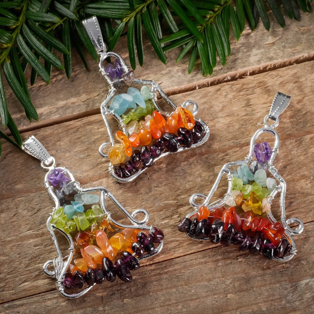 Olivenorma Chakra Crystal Pendant Yoga Meditation Wire Wrapped Neckalce - image 2