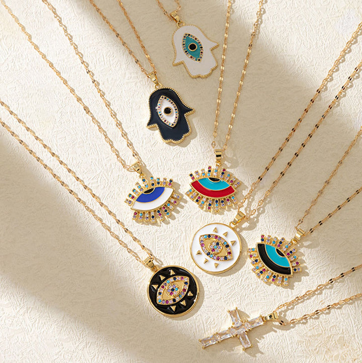 Olivenorma Fatima Cross Zircon Amulet Necklace - image 9